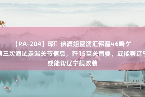 【PA-204】璨倎濂姐亶濡汇伄澶ч€嗚ゲ 福建舰第三次海试走漏关节信息，歼15至关首要，或能帮辽宁舰改装