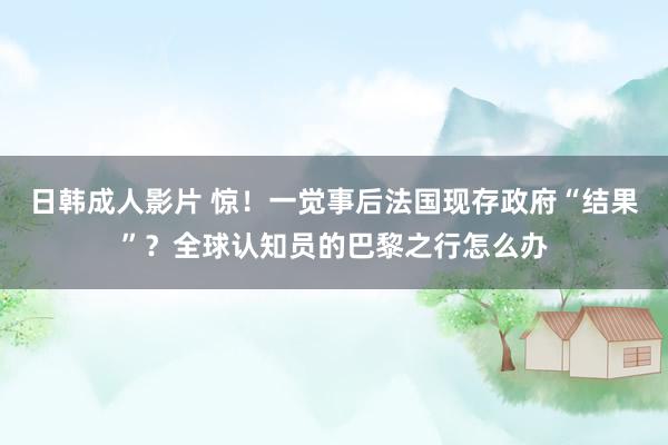 日韩成人影片 惊！一觉事后法国现存政府“结果”？全球认知员的巴黎之行怎么办