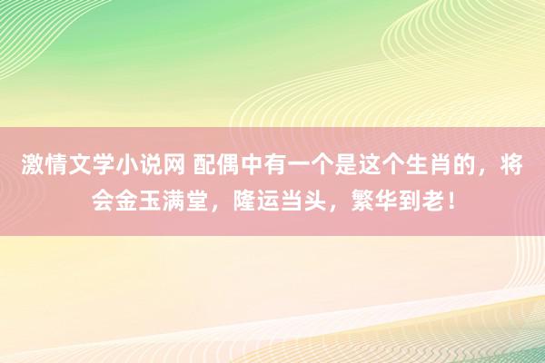 激情文学小说网 配偶中有一个是这个生肖的，将会金玉满堂，隆运当头，繁华到老！