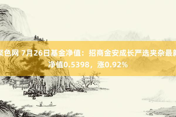 聚色网 7月26日基金净值：招商金安成长严选夹杂最新净值0.5398，涨0.92%