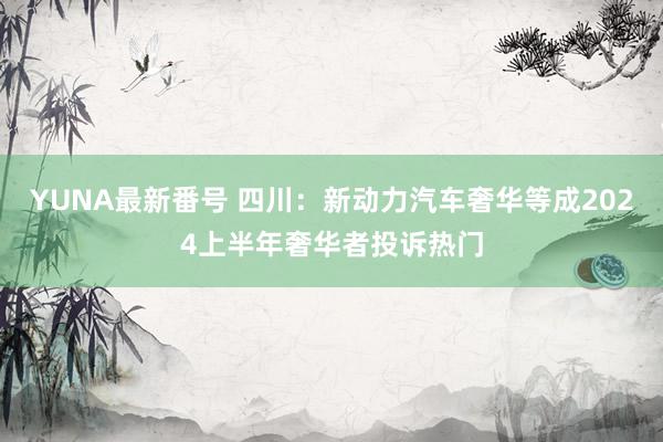 YUNA最新番号 四川：新动力汽车奢华等成2024上半年奢华者投诉热门