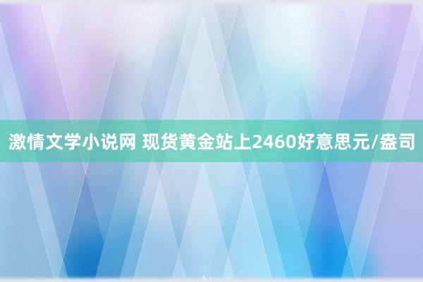 激情文学小说网 现货黄金站上2460好意思元/盎司