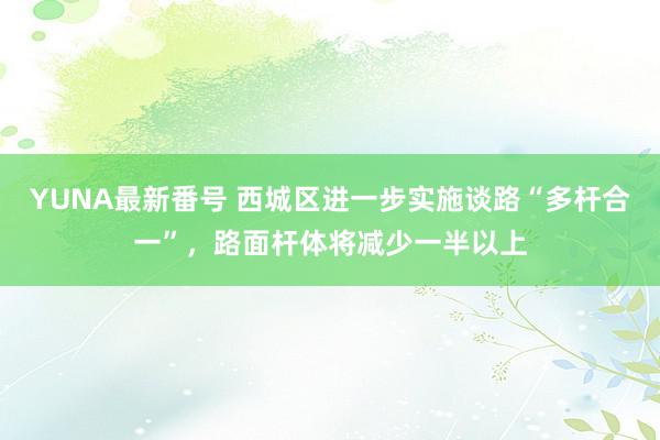 YUNA最新番号 西城区进一步实施谈路“多杆合一”，路面杆体将减少一半以上