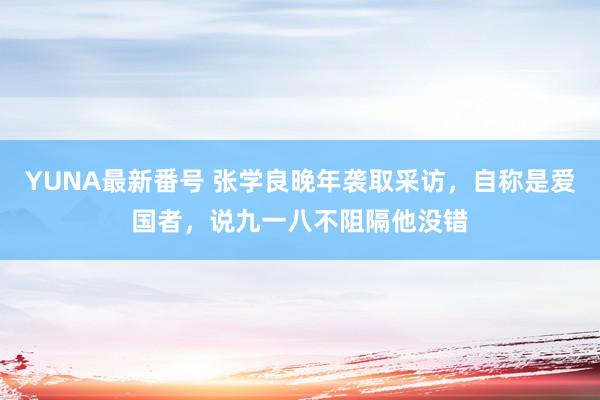 YUNA最新番号 张学良晚年袭取采访，自称是爱国者，说九一八不阻隔他没错