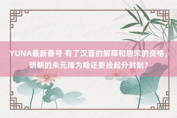 YUNA最新番号 有了汉晋的解释和唐宋的资格，明朝的朱元璋为啥还要捡起分封制？